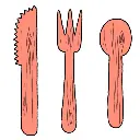 Couverts en bois flotté