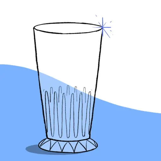 [008] Gobelet en cristal consigné